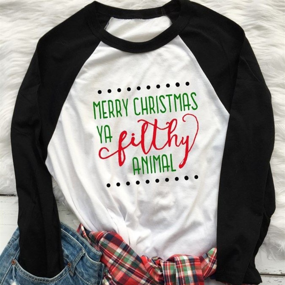White & Black baseball T-shirt
